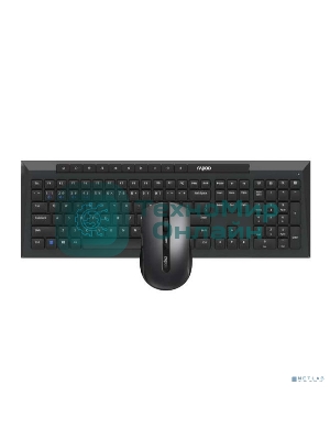  Клавиатура + Мышь, Rapoo, 8210M, Беспроводная 2.4G, Bluetooth 5.0, USB, Мембранная, 1600 dp