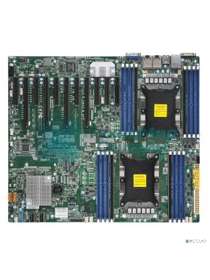 Материнская плата Supermicro Motherboard MBD-X11DPX-T-B 2xLGA 3647, Intel C621, 16xDDR4, 2xRJ45 10Gbase-T, 10xSATA3 (6Gbps), RAID 0,1,5,10, 5xUSB 3.0 + 4xUSB 2.0, 1xVGA, 2xCOM, 2xPCI-E 3.0 x16 + 8xPCI-E 3.0 x8 + 1xPCI-E 3.0 x4, Bulk