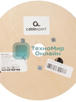 Кабель Cablexpert UPC-5051E-4-CU-OUTR, UTP outdoor 4x2x0.51 на тросу, медный, кат.5e, однож., 305м, coil, черный