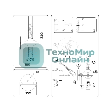 Настенный светильник Ambrella light LH55362/2 BS/CL латунь/прозрачный G9/2 max 30W 150*100*320