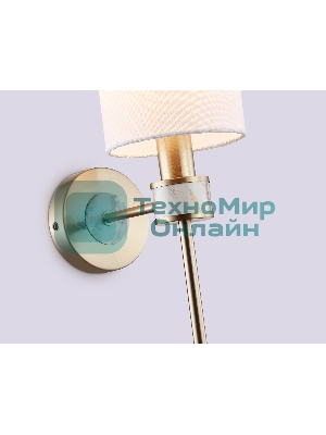 Настенный светильник Ambrella light LH72375 DBS/WH темная латунь/белый E14 max 40W 190*120*370