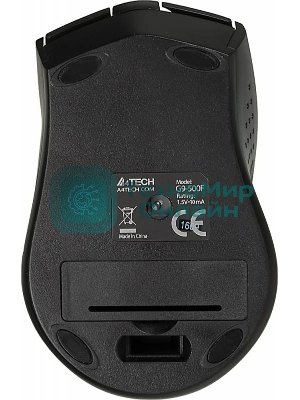 Мышь беспроводная A4Tech G9-500F черный, 1200 dpi, радиоканал, USB, кнопки - 4