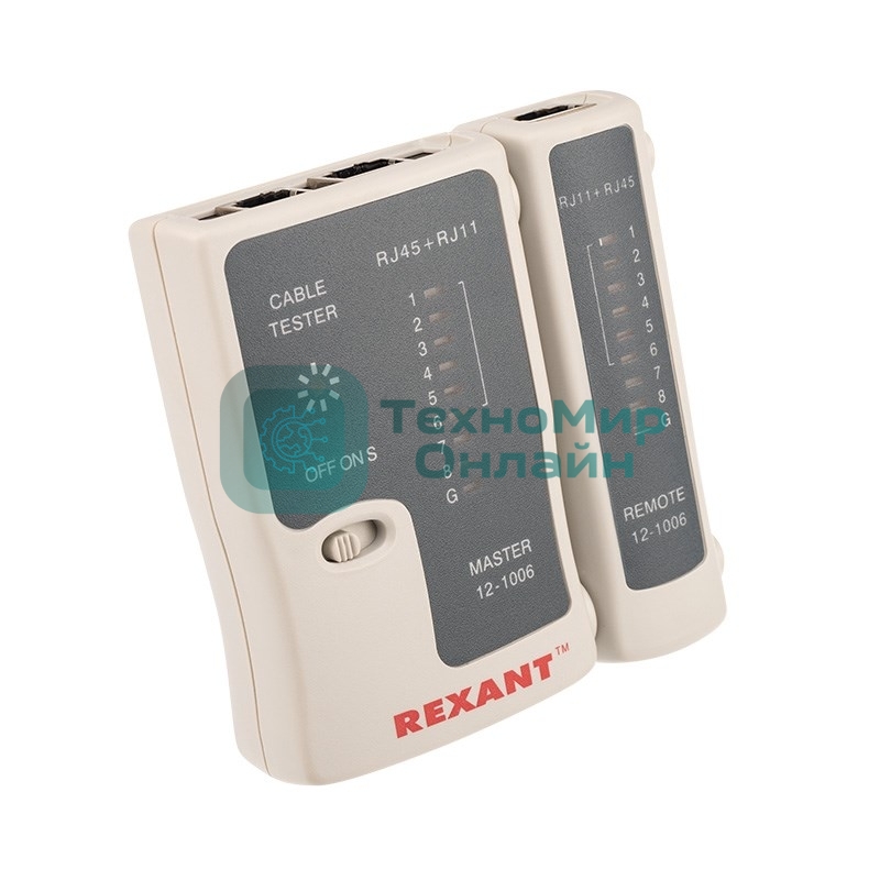 Тестер кабеля Rexant RJ-45+RJ-11 468