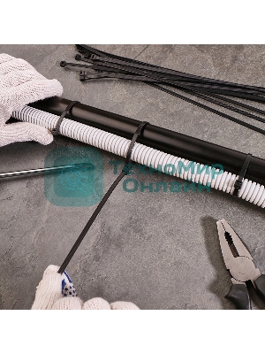 Хомут-стяжка кабельная нейлоновая Rexant 350 x4,8 мм, черная, упаковка 100 шт.