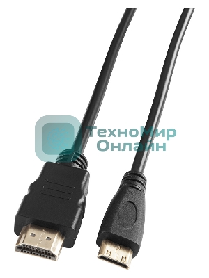 Кабель аудио-видео Buro mini-HDMI (m)/HDMI (m) 1.5м. черный