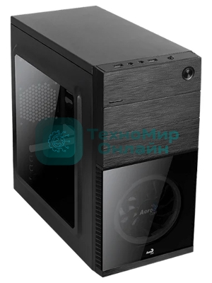 Компьютерный корпус Aerocool/Formula Cs-105 Blue (mATX, без БП, 1x USB3.0, 1x USB2.0, 1x 12cm blue LED front fan)