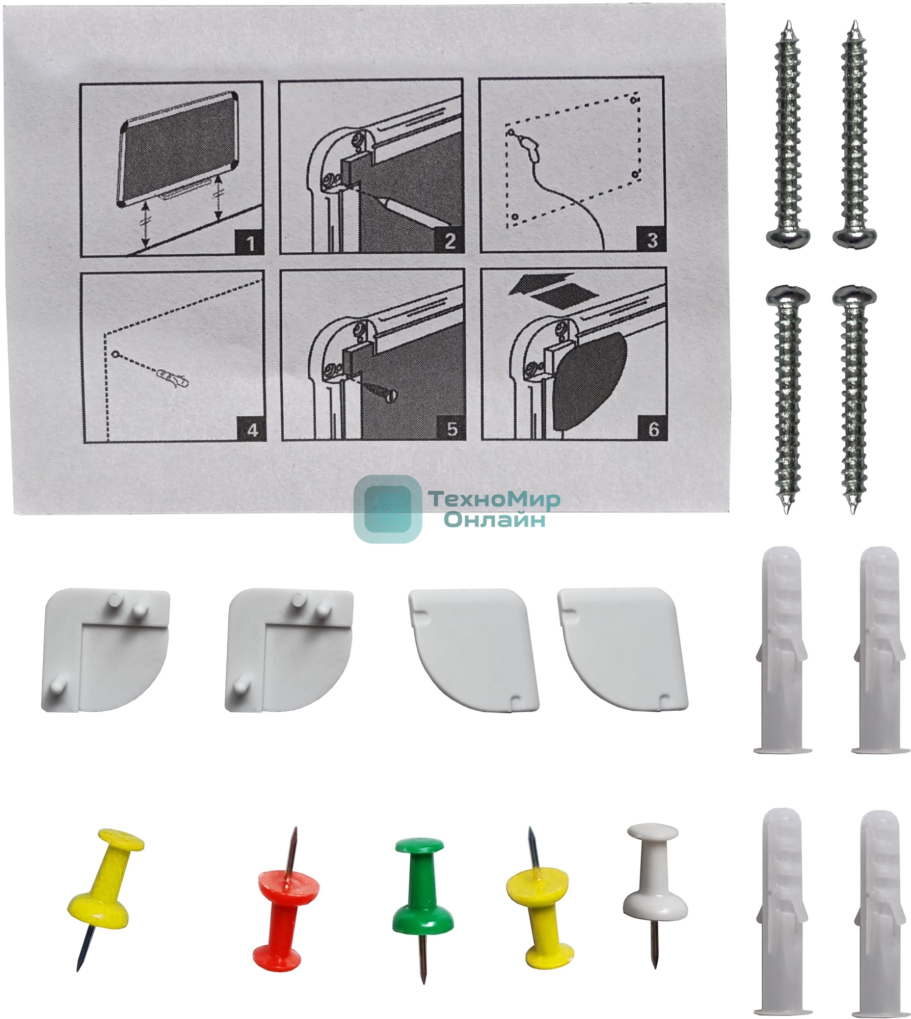 Доска пробковая Silwerhof 45x60см алюминиевая рама