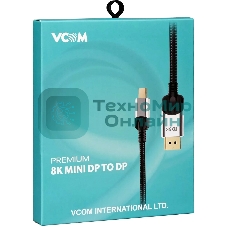 Кабель-переходник Mini DisplayPort M -> Display Port M 1.4V 1,8 м VCOM CG685-1.8M