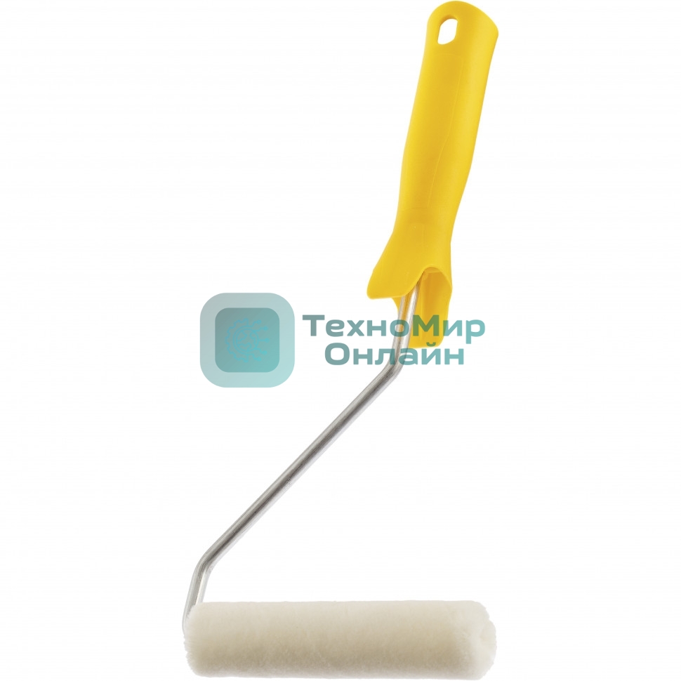 Мини-валик в сборе Сибртех Лаки, 110 мм, ворс 5 мм, D - 16 мм, D ручки - 6 мм, велюр