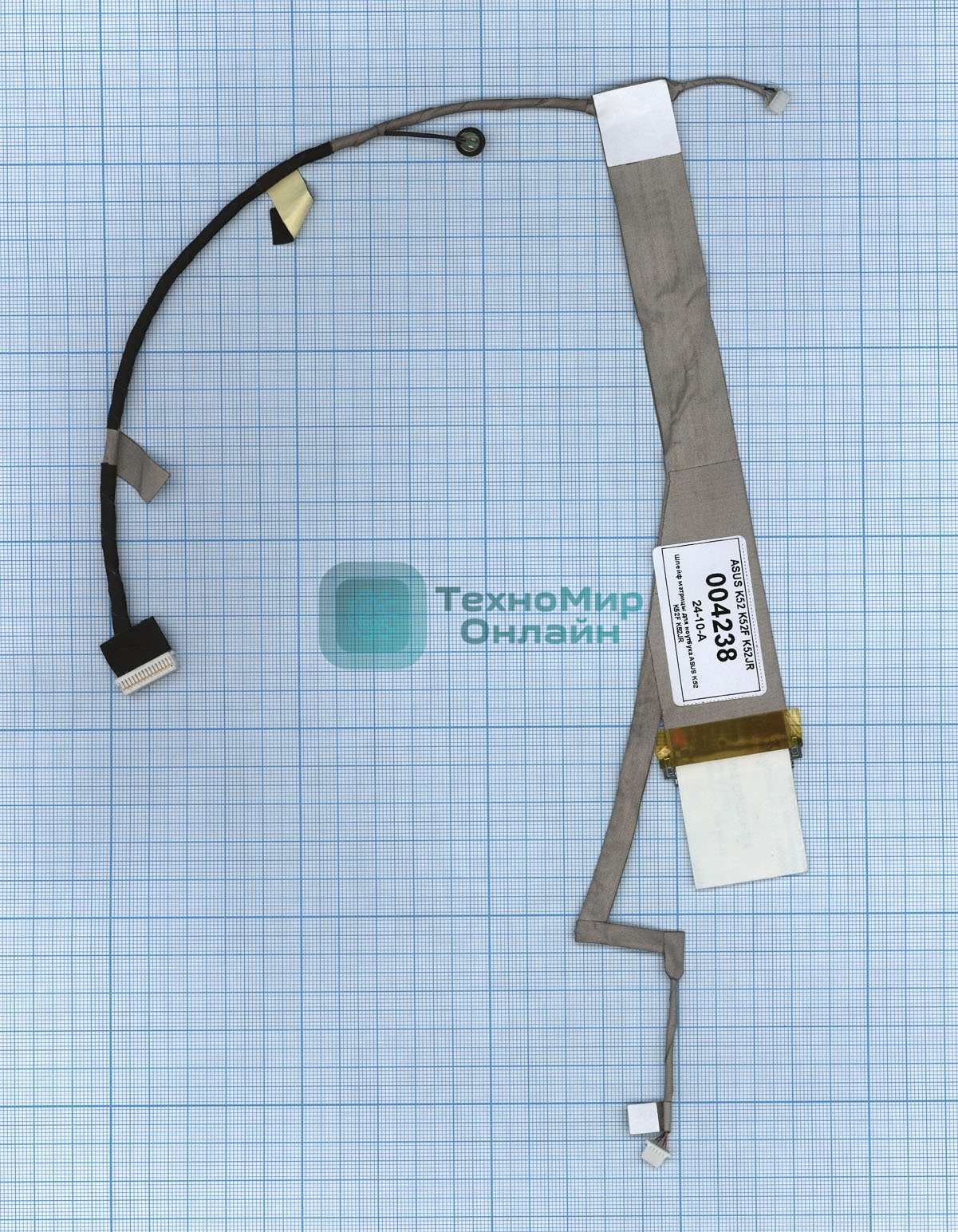 Шлейф матрицы для ноутбука Asus K52 K52F K52JR (с микрофоном) CCFL 7600522