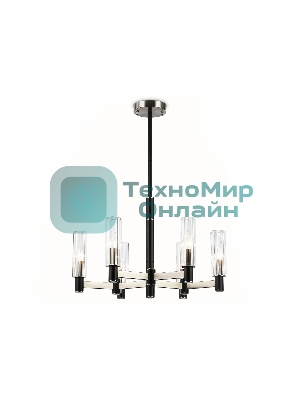 Люстра Ambrella light LH55501/6 SN/BK/CL сатин никель/черный/прозрачный E14*6 max 40W D570*760