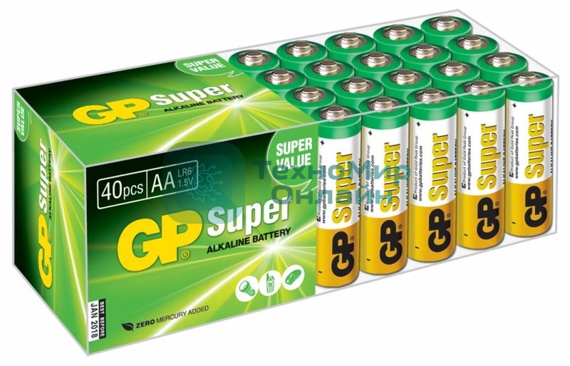Батарея GP Super Alkaline 15A LR6 AA (40шт)