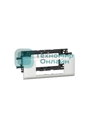 Суппорт LEGRAND 010954 Mosaic 4 модуля, с рамкой, 65мм
