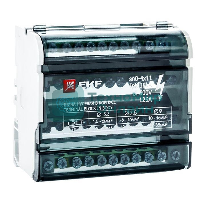 Шина нулевая в корпусе 4х11 EKF sn0-4x11