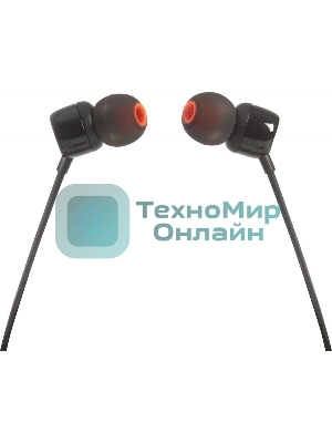Проводные наушники JBL Tune 110 черный, внутриканальные, Jack 3.5 мм