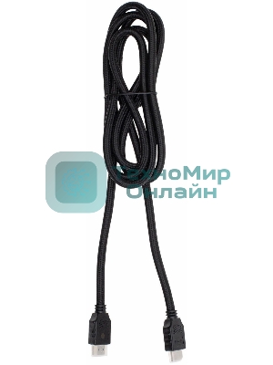 Кабель аудио-видео Cactus CS-HDMI.2-2 HDMI (m)/HDMI (m) 2м. позолоченные контакты черный