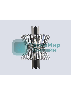 Настенный светильник Ambrella light LH41032/2 BK/CL черный/прозрачный E14*2 max 40W 310*180*460