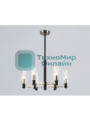 Люстра Ambrella light LH55501/6 SN/BK/CL сатин никель/черный/прозрачный E14*6 max 40W D570*760