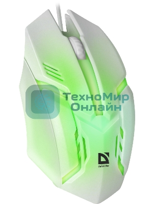 Мышь проводная Defender Cyber MB-560L белый, 1200 dpi, USB, кнопки - 3