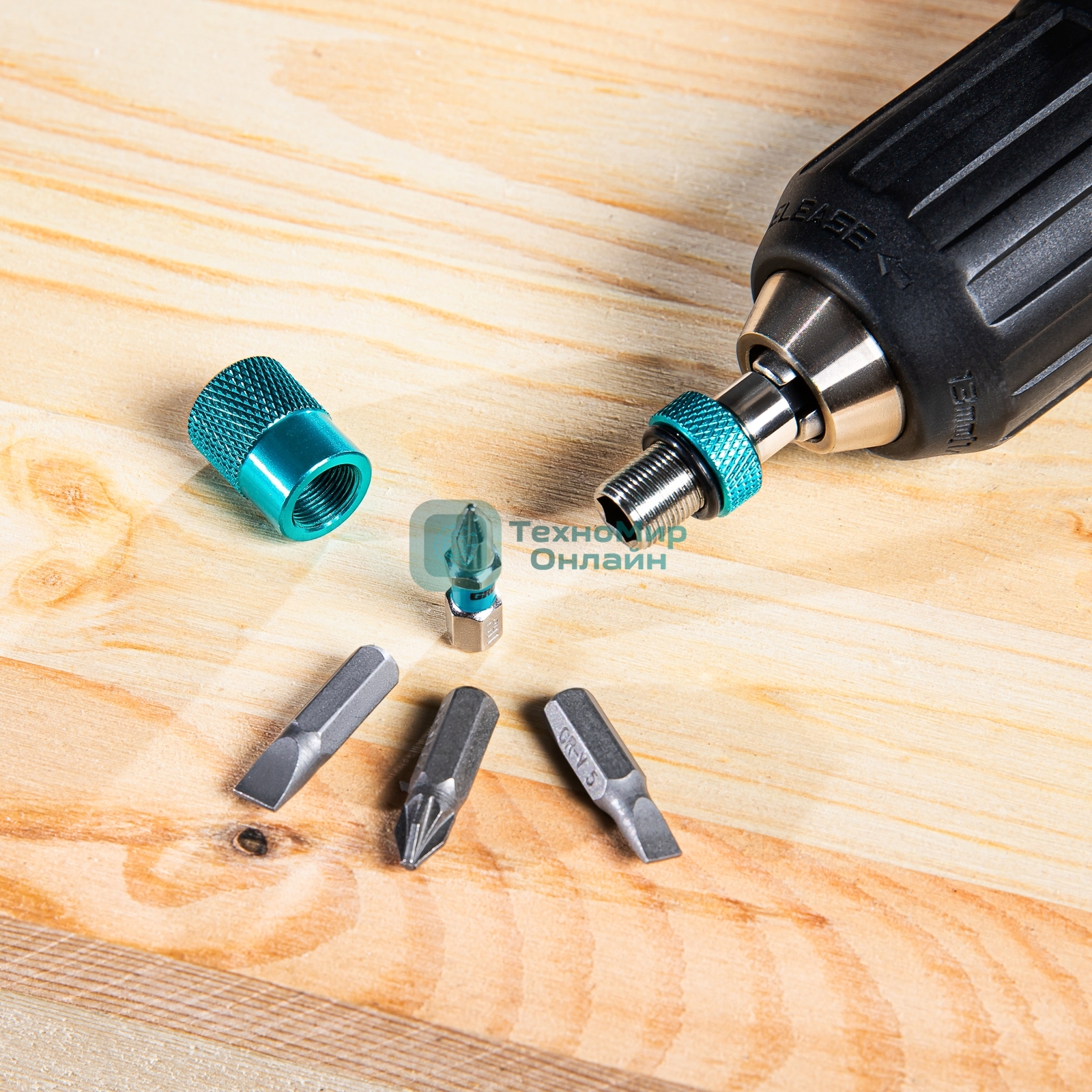 Адаптер для бит Gross с ограничителем и двойным магнитом, 1/4