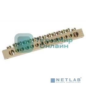 Шина PEN земля-ноль 6х9мм 12/2 (12групп/креп по краям) YNN11-12-100 IEK