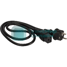 Шнур питания Lanmaster LAN-PP19/SH-0.5-BK C19-Schuko проводник.:3x1.5мм2 0.5м 220В 16А черный