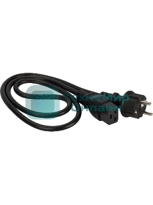 Шнур питания Lanmaster LAN-PP19/SH-0.5-BK C19-Schuko проводник.:3x1.5мм2 0.5м 220В 16А черный