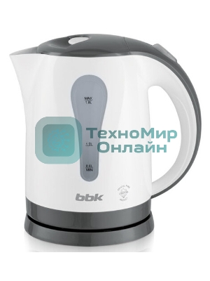 Электрочайник BBK EK1808 белый, 1.8 л, 2000 Вт, скрытый нагревательный элемент