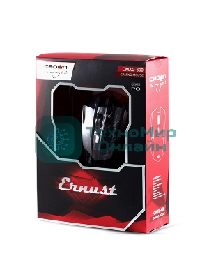 Мышь проводная Crown Gaming CMXG-600 черный, 2200 dpi, USB, кнопки - 6