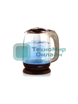 Чайник электрический Centek CT-0034 Coffee Vancouver, стекло, 1.8л,2200 Вт.