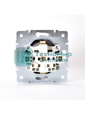 Механизм розетки 1-м СП KARINA термопласт с заземл. черный бархат LEZARD 707-4288-122B