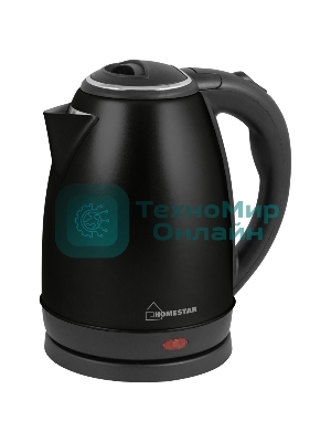 Чайник электрический Homestar HS-1010 (1,8 л) стальной черный
