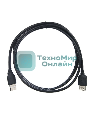Кабель-удлинитель TELECOM USB2.0 Am-->Af 1,5 м черный TUS6990-1.5M