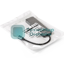 USB-концентратор ExeGate DUB-31C/PD/H (кабель-адаптер USB Type-C --> 3xUSB3.0 + PD 60W + HDMI 4K@30Hz, Plug&Play, серый)