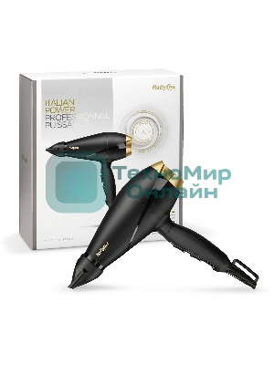 Фен BaByliss Power Pro 2000 6704E черный, 2000 Вт, ионизация