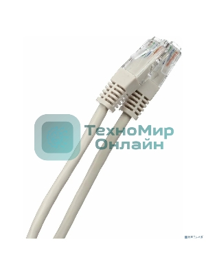 Шнур коммут. NEOMAX (NM13011-0025) UTP 0.25 м, cat.5е, 24AWG, серый, LSZH, многожильный