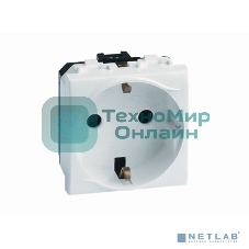 Розетка 1-м СП Brava 2мод. защ. шторки с заземл. красн. ДКС 76482R