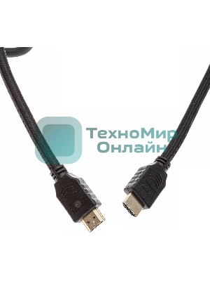 Кабель аудио-видео Cactus CS-HDMI.2-2 HDMI (m)/HDMI (m) 2м. позолоченные контакты черный