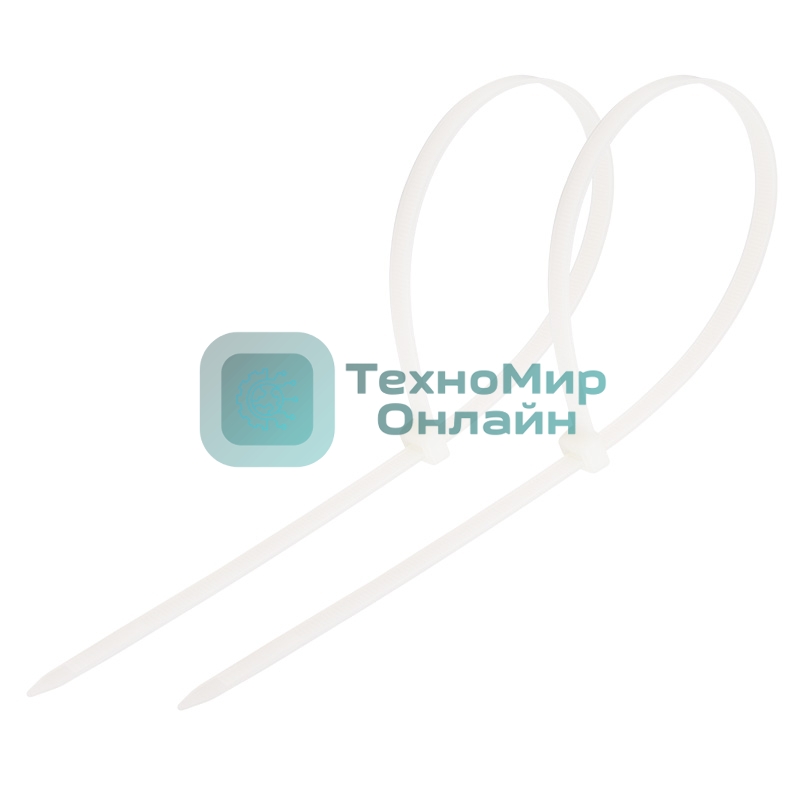 Хомут-стяжка кабельная нейлоновая Rexant 500 x 7,6 мм, белая, упаковка 100 шт.