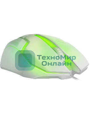 Мышь проводная Defender Cyber MB-560L белый, 1200 dpi, USB, кнопки - 3