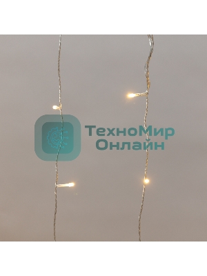 Гирлянда Neon-night Дождь светодиодный 2х3м, эффект мерцания, прозрачный провод, IP44, 230В, диоды теплые белые, 300 LED