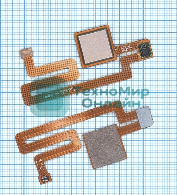 Шлейф со сканером отпечатка пальца для Xiaomi Mi Max золотой