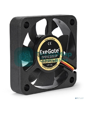 Вентилятор для корпуса ExeGate ExtraPower EP05010S3P черный, 50 мм, 6500 об/мин, 36 дБ, 3 pin