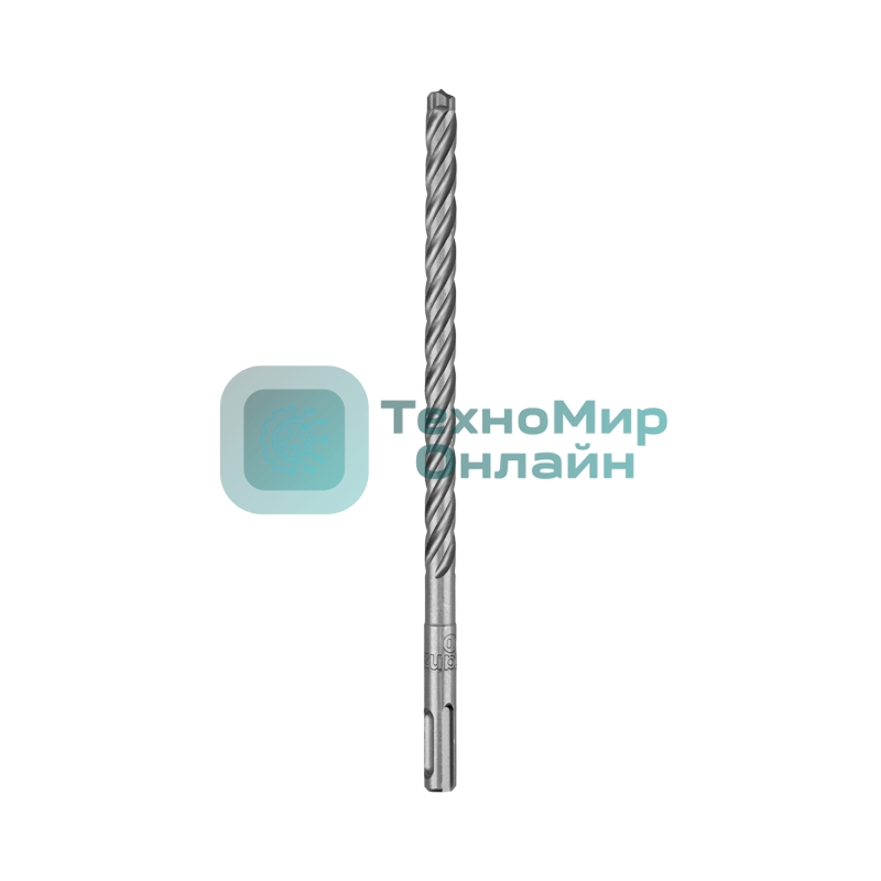 Бур по бетону Kranz SUPER 10x210 мм, профессиональный, цельная крестовая пластина, SDS PLUS