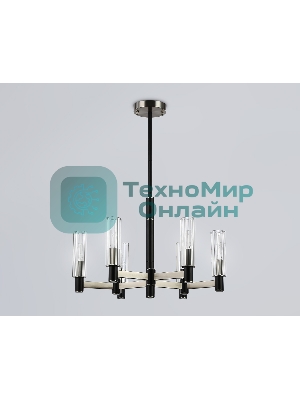 Люстра Ambrella light LH55501/6 SN/BK/CL сатин никель/черный/прозрачный E14*6 max 40W D570*760