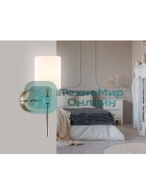 Настенный светильник Ambrella light LH72375 DBS/WH темная латунь/белый E14 max 40W 190*120*370