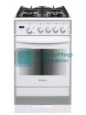 Плита газовая Gefest ПГ 5500-03 0042 белый, конфорок 4 шт, духовка 52 л, 50 см x 85 см x 58.5 см