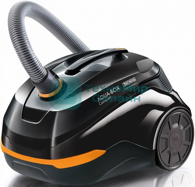 Пылесос Thomas Aqua-Box Compact черный/оранжевый 320/1600Вт уборка сухая, сбор воды, мойка воздуха, пылесборника нет