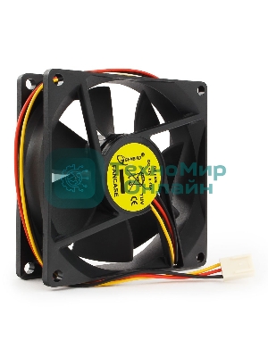 Вентилятор для корпуса Gembird FANCASE черный, 80 мм, 2600 об/мин, 27 дБ, 3 pin