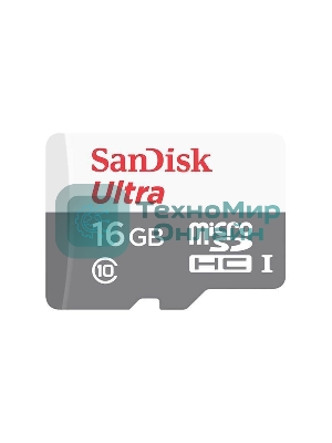 Флеш карта Sandisk Ultra microSDHC 16Gb 80Mb/s Class 10